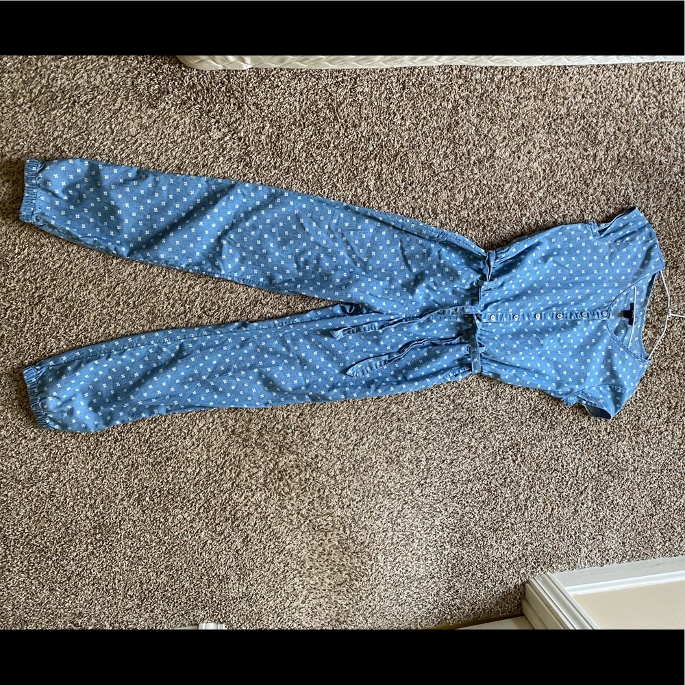 GAP kids blue ribbon overalls